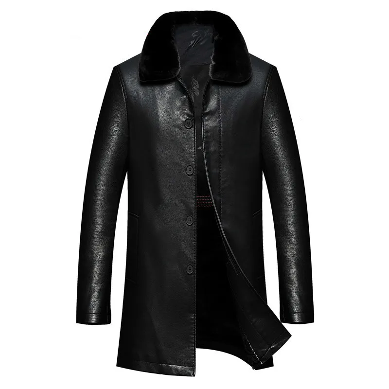 

plus size 8XL 7XL 6XL Men's Wallet New Winter Leather Coat Men's Wallet Informal Men's Wallet Men's Velvet Coat