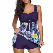 Купальный костюм размера плюс для женщин, облегающий живот купальник с шортами для мальчиков, купальный костюм для похудения, купальный костюм большого размера