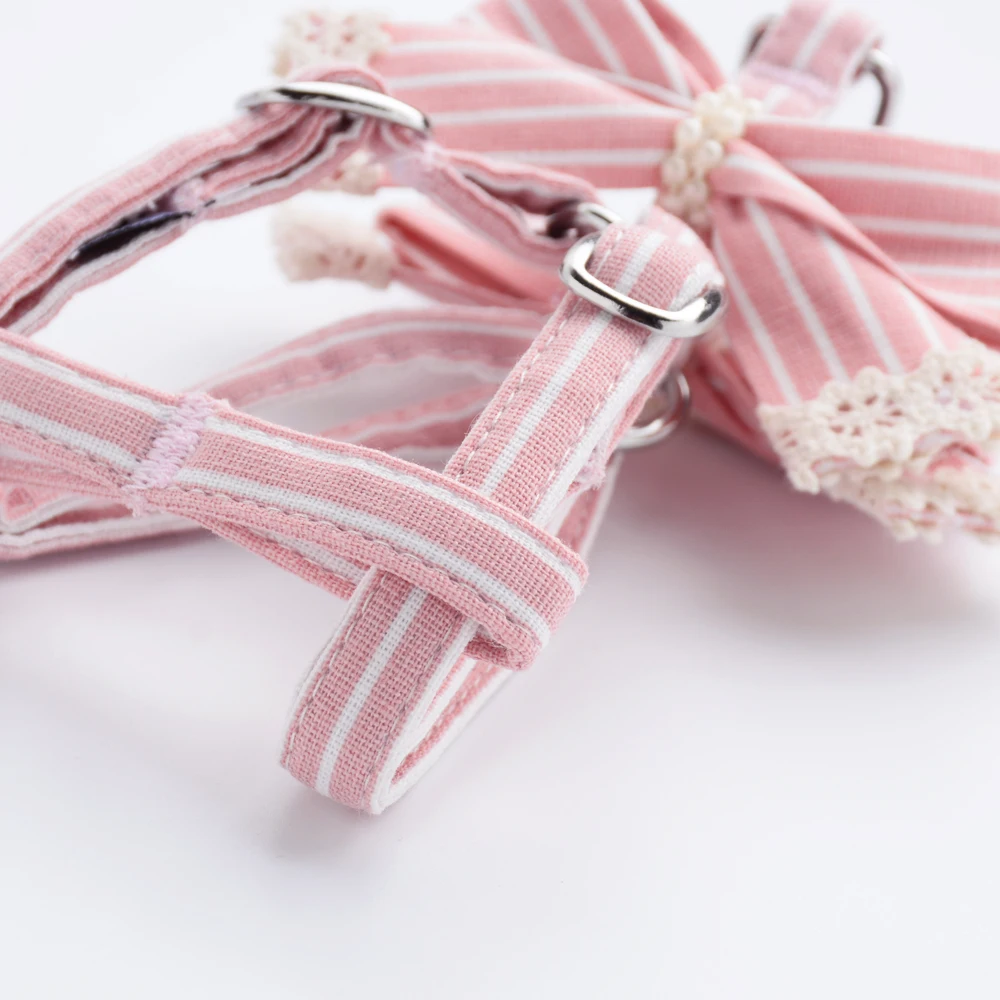 Adjustable Small Pet Cat Leash Harness Set Soft Kitten Rope Cute Princess Dog Leash Yorkies Pomeranian Doggie Puppy Collars
