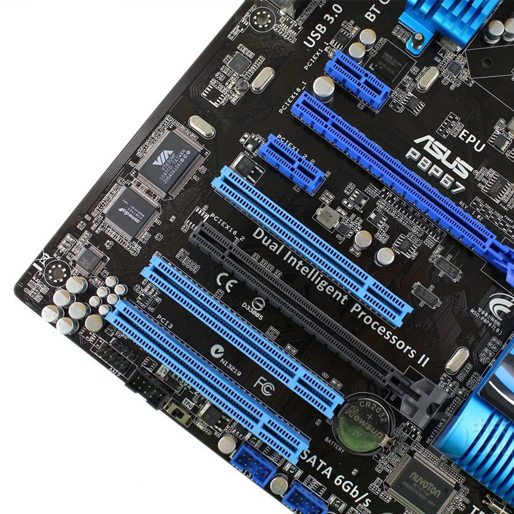 Asus P8P67 Intel P67 Оригинальное б/у настольное гнездо для материнской платы LGA 1155 Core i7/Core i5/Core i3 DDR3 32G ATX