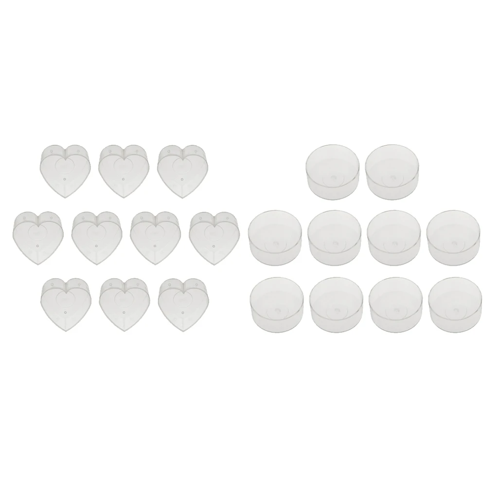 20Pack Clear Tealight Cups Wax Containers Candle Mold Case DIY Wedding Decor