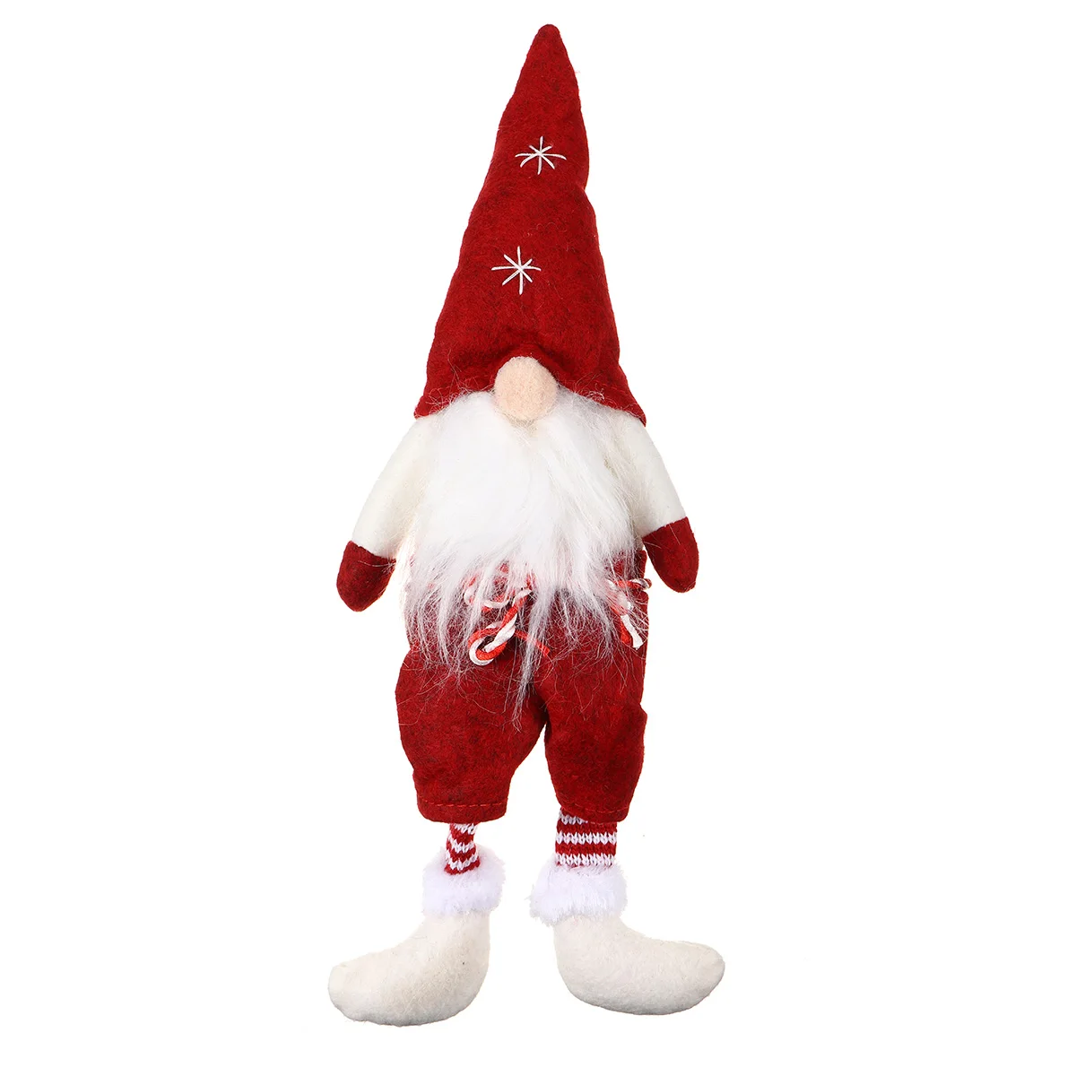 Doll Toy Christmas Decor Long Hat Faceless Doll Toy Santa Claus Decoration Home Ornaments New Year Gift Red, Grey, White