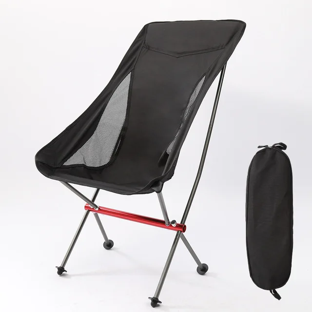 Ultralight High Back Folding Camping Chair Removable Washable Fishing Picnic BBQ Chairs With Carry Bag Heavy Duty Outdoor Stool 