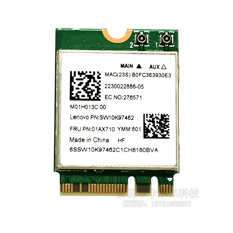 Беспроводная сетевая карта RTL8821CE Wi-Fi Bluetooth 4 2 для Lenovo DELL ASUS Acer FRU 01AX710 802.11AC |