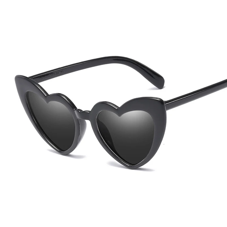 New Cute Heart Sunglasses Woman Fashion Brand Designer Sun Glasses Female Black Mirror Shopping Party Oculos De Sol Feminino  reader sunglasses Sunglasses