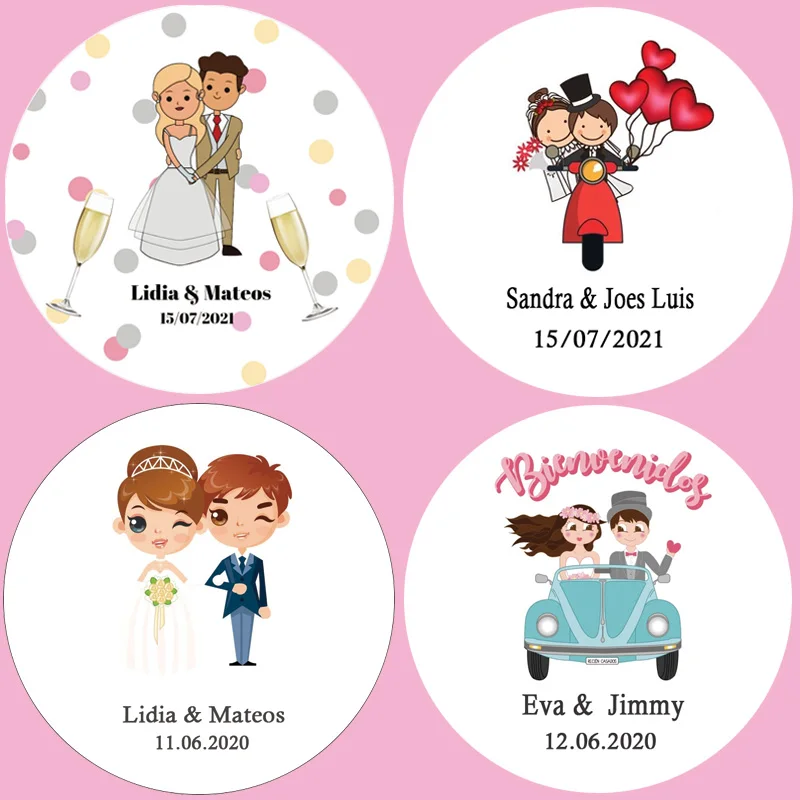 

100PCS, custom wedding stickers, personalized stickers, custom logo stickers, wedding gift stickers, custom LOGO
