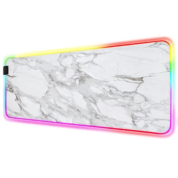 

XGZ Marble Mouse Pad RGB New Office Desk Pad Home Computer Internet Cafe LED Keyboard Pad Custom Made Large Mouse Pad XXL 90x40