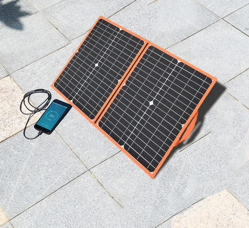 солнечная панель 12v Складное солнечное зарядное устройство 12 в 40 Вт 50 5 В usb