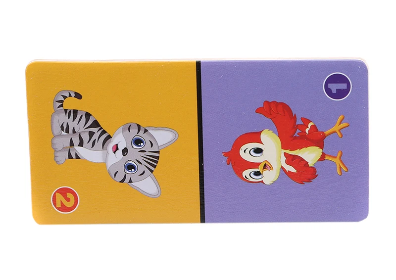 Детские когнитивные животные Пасьянс деревянное домино животных головоломки 28 шт. настольная игра головоломка для раннего обучения детская головоломка игрушка подарок