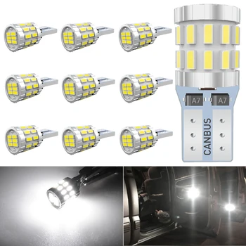 

10x T10 W5W LED Canbus Error Free Bulbs 168 194 Car Parking Light For Mitsubishi Lancer 9 10 Outlander XL l200 Pajero Sport 12v