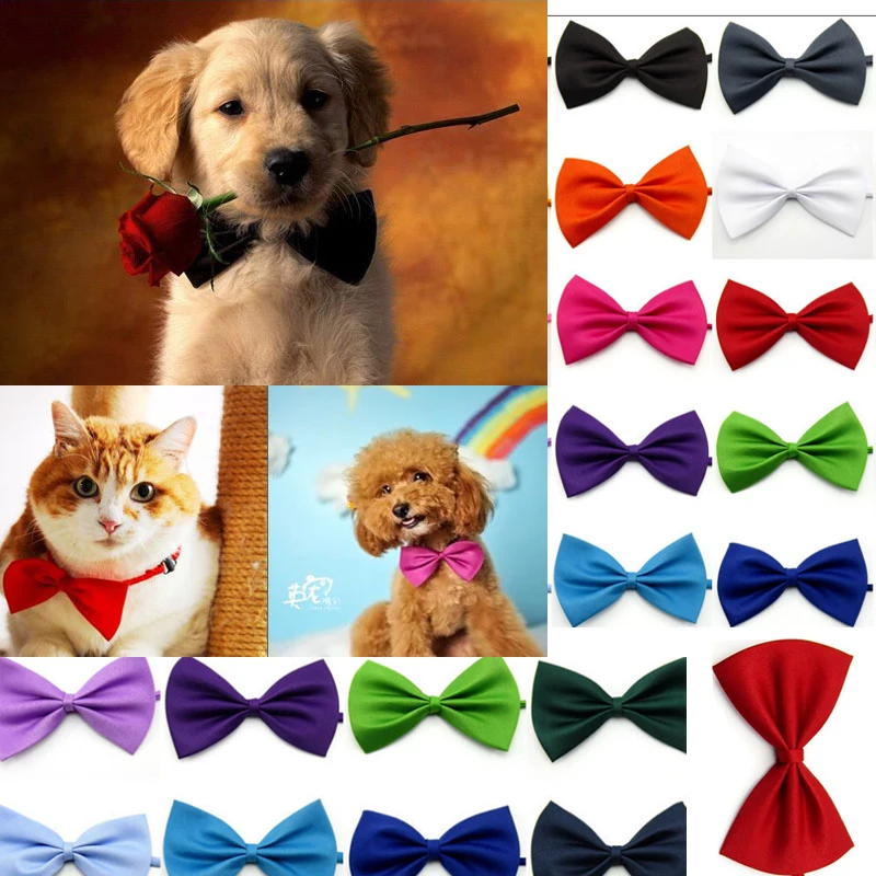 Collar de mascotas correa ajustable para perro de mascota perro gato Collar de perros accesorios moño para perro de mascota corbata de lazo para cachorros lazos suministros para perros mascota
