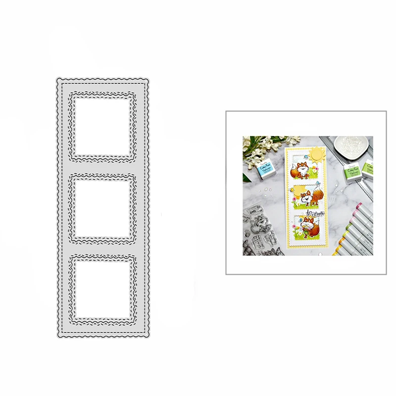 

Новинка DIY Slimline квадратные поделки для окна тиснение 2021 металлические Вырубные штампы для изготовления открыток альбом и Скрапбукинг Декор без штампов