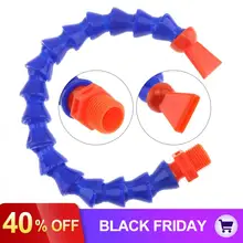 1/4 Inch 300mm Plastic Flexible Water Oil Cooling Tube with Flat Head Nozzle for CNC Machine / Milling /Lathe