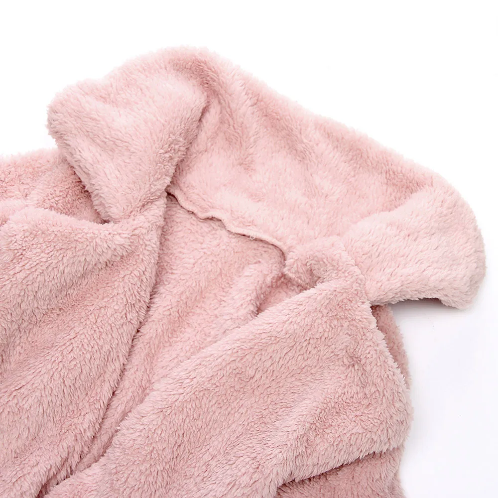 Пушистое плюшевое пальто, женские зимние куртки на пуговицах размера плюс, пальто с отворотом, теплая меховая куртка, женские пальто с длинным рукавом, Chaqueta Mujer