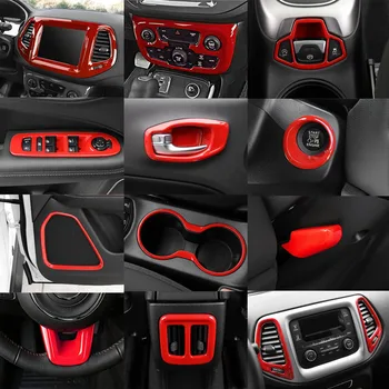 

For Jeep Compass 2017 2018 2019 2020 Car Light Switch Button Meter Instrument Panel Lamp Trim Frame Door Handle Outlet Vent