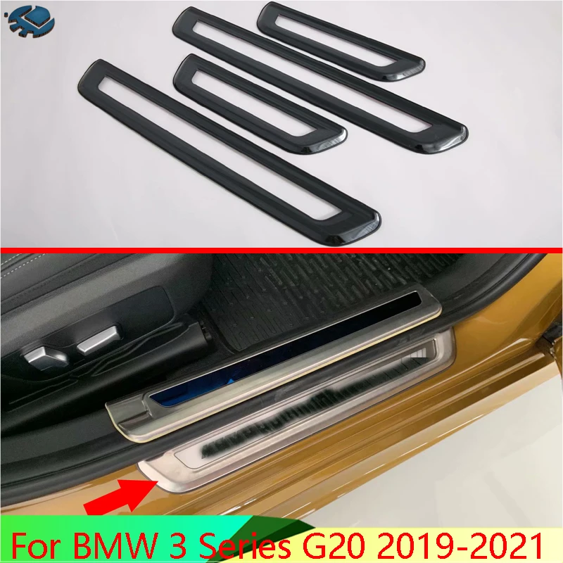 Bmw 3シリーズG20 2019-2021ステンレス鋼出しドア敷居パネル 
