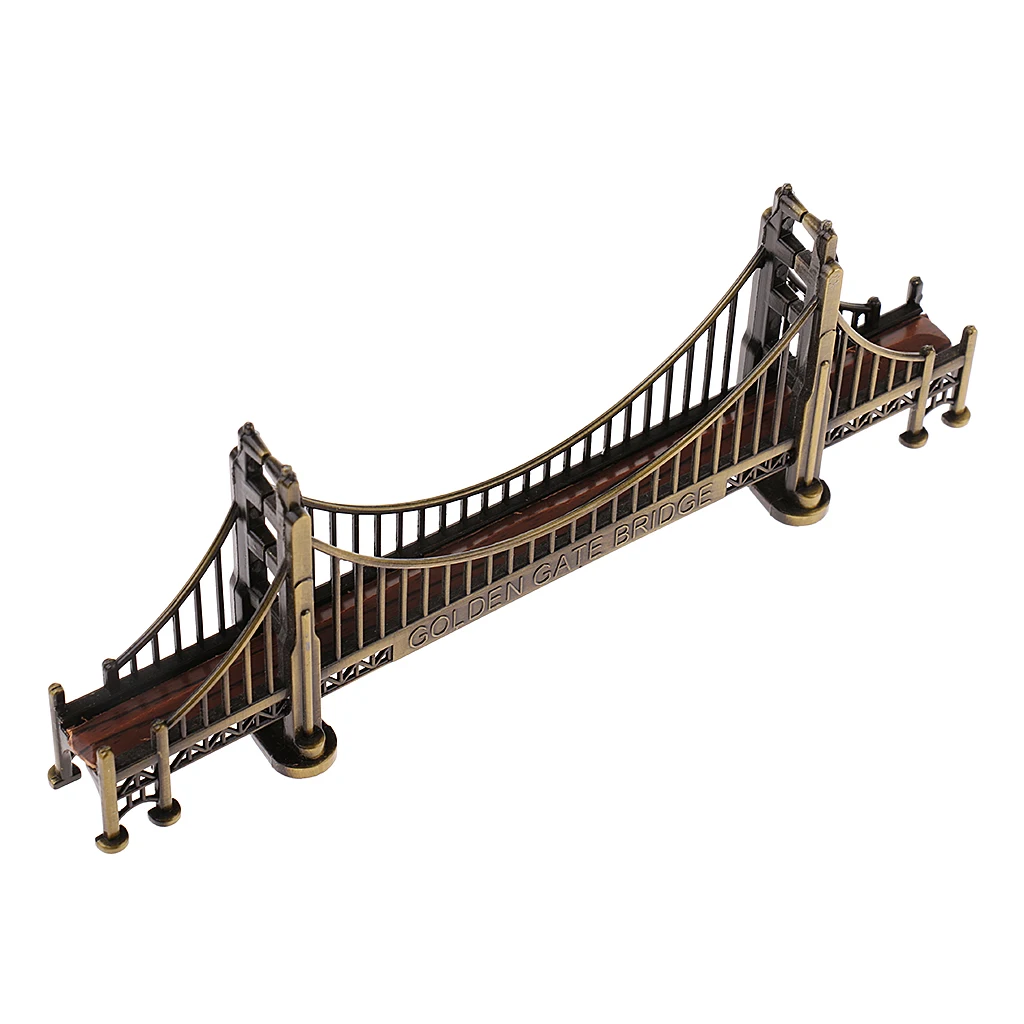 18cm Metal Building Model Toy Golden Gate Bridge Gift for Boys/Adults/Kids