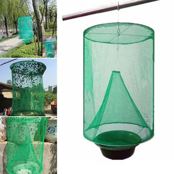 

Ranch Fly Trap Hanging Flycatcher Flies Trap Cage for Outdoor Family Farms HKS99