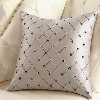 

Pillow Cases Embroidered Plaid Pillow Cover Modern Style Square Pillow Case Sofa Car Home Decor Cushion Cover