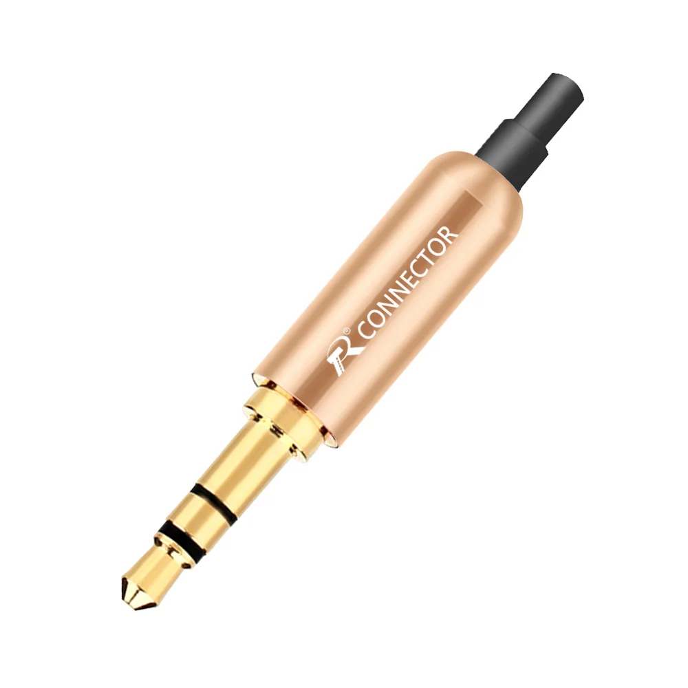 Electrical Connectors 10pcs Stereo 3.5mm Gold Plated 3 Poles Plug Jack Male Earphone Jack DIY