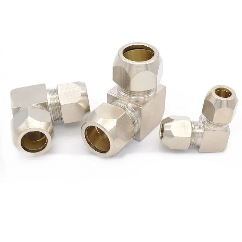 Pneumatic oil Pipe Fitting 4 6 8 10 12 14 16mm OD Elbow 90 Degrees Brass Compression Tube Fittings Connector | Обустройство дома