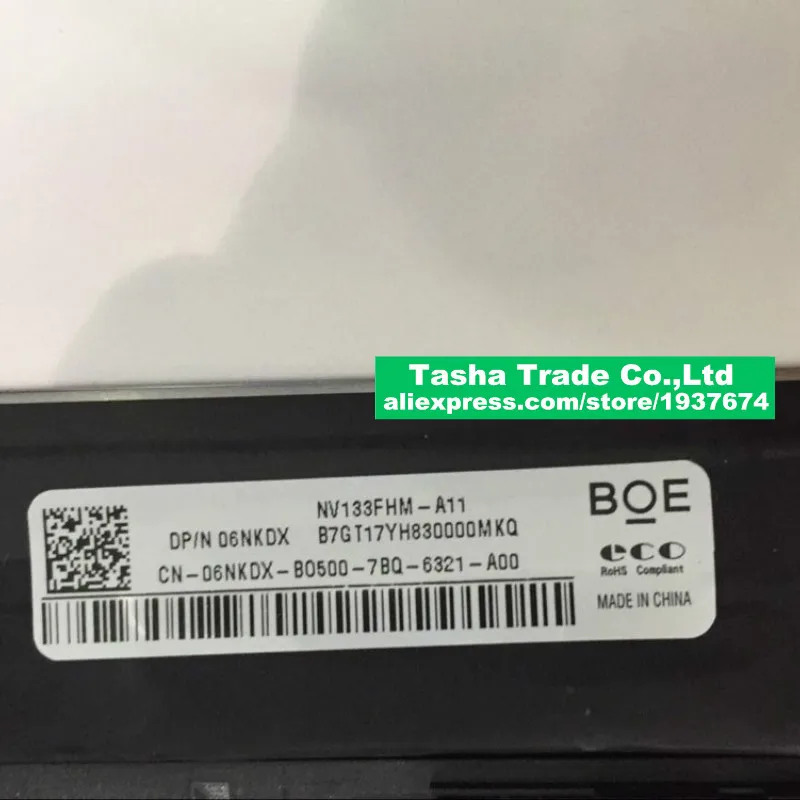 

13.3" For DELL P69g LCD Screen Touch Digitizer Assembly NV133FHM-A11 FHD