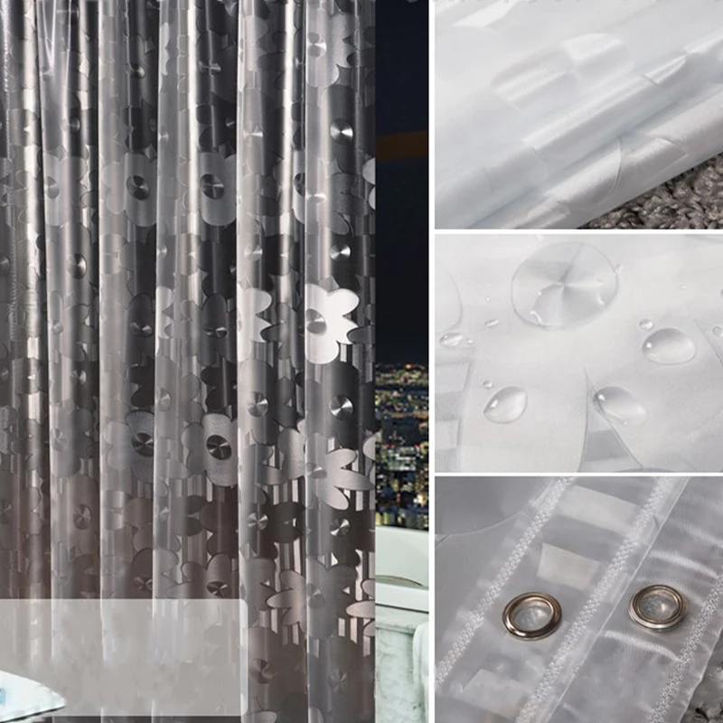 Горячая cobblestone PEVA 3d Водонепроницаемая Moldproof занавеска для душа прозрачная белая прозрачная занавеска для ванной Роскошная занавес для ванной s