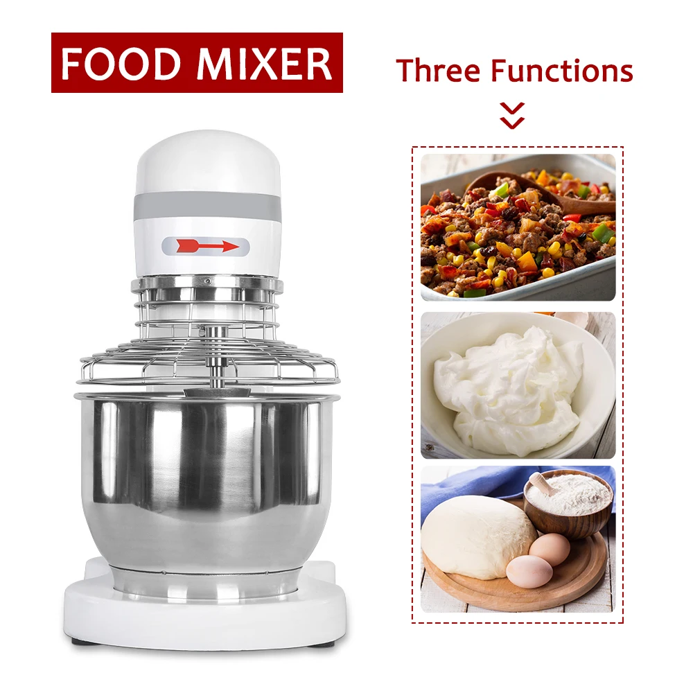 20L Electric Kitchen Aid Mixer Commercial Stainless Steel Dough Kneading  Industrial Food Mixing Egg Beater 1.1kw 220V - AliExpress