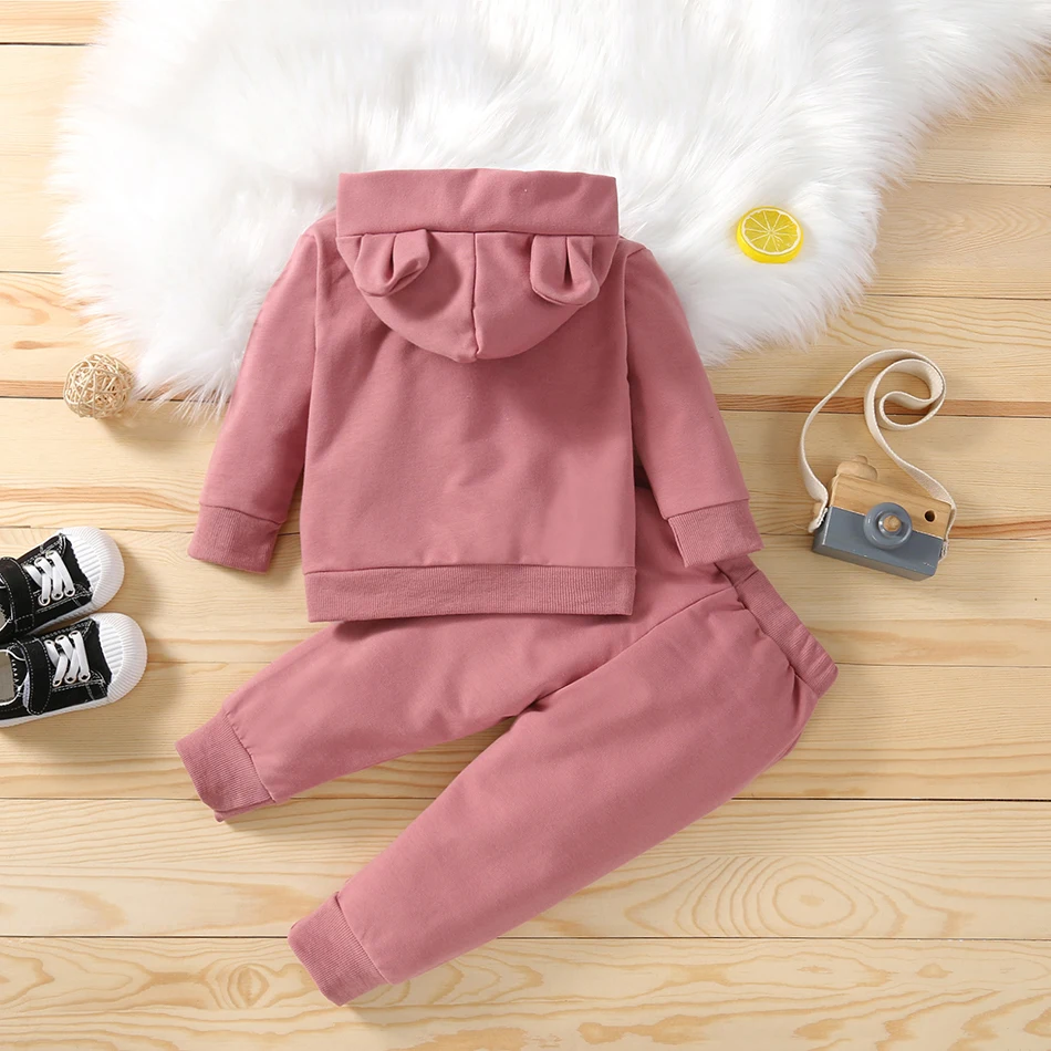 Spring Autumn Children Cotton Clothing Suit Baby Boys Girls Clothes Kids Sport Hoodies Pants 2Pcs/Sets Toddler Tracksuits Kids Clothing Set