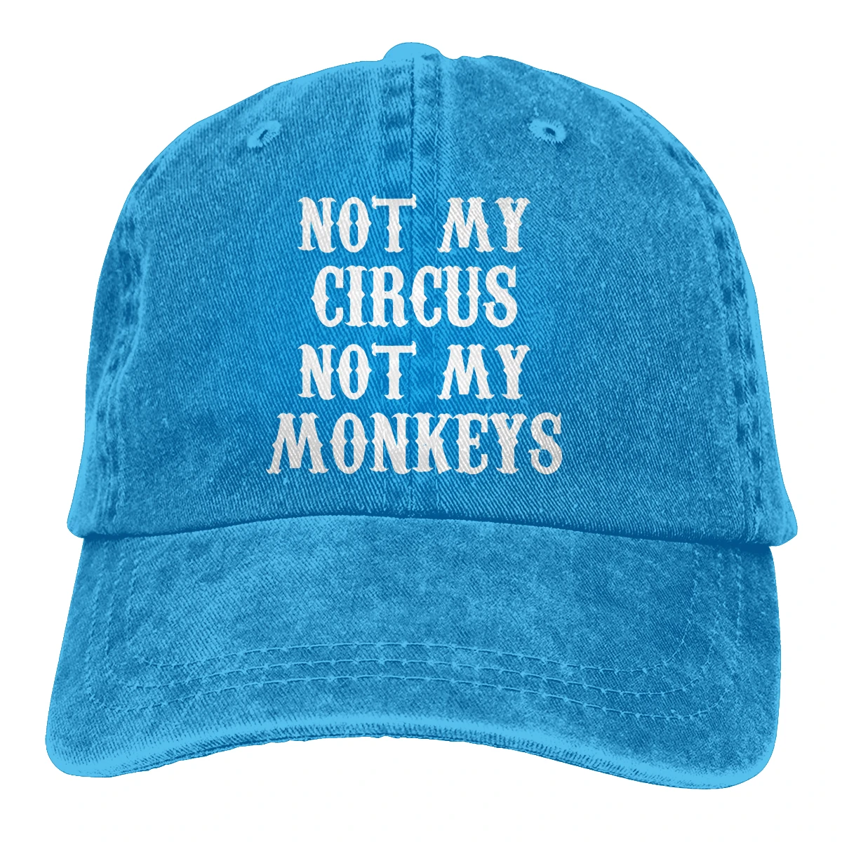 Не мой цирк не мои обезьяны Casquette черный унисекс Мужские Женские деним бейсболка с ремешком кепки Регулируемый Гольф папа шляпа