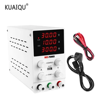 

30V10A USB Adjustable Laboratory Power Supply 4-bit Display DC Power Supply Charging Repair Switching Power Voltage Regulator