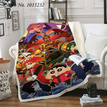 

Anime Crayon Shin-chan 3D Printed Fleece Blanket for Beds Thick Quilt Fashion Bedspread Sherpa Throw Blanket Adults Kids 07