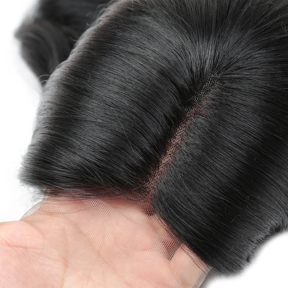 Dianteira do Laço Peruca para Preto Cor de Alta Polegada Peruca Sintético Onda Corpo 1b Temperatura Fibra Cabelo Parte Média Alibaby 20 6 Apliques e perucas