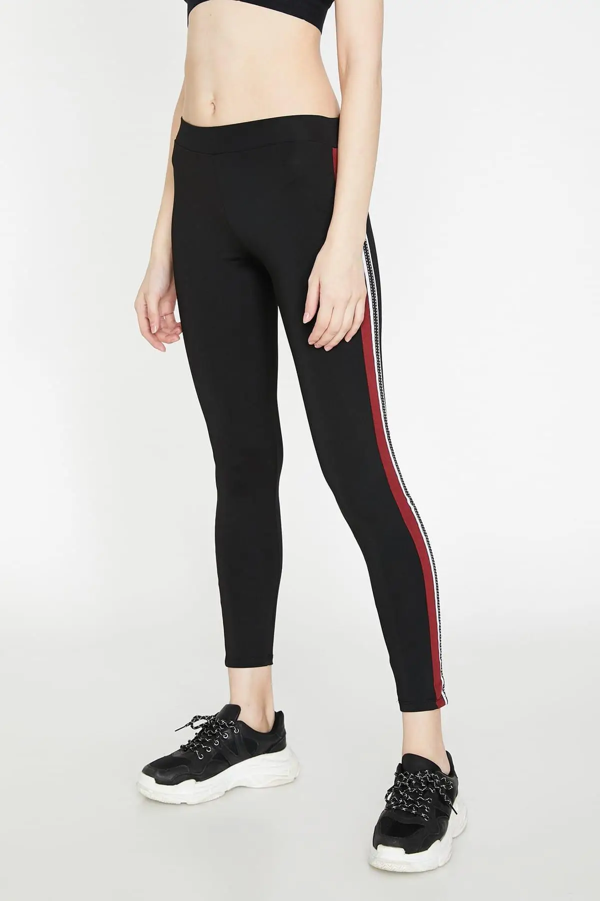 Koton женские черные леггинсы 9KAK42848NK