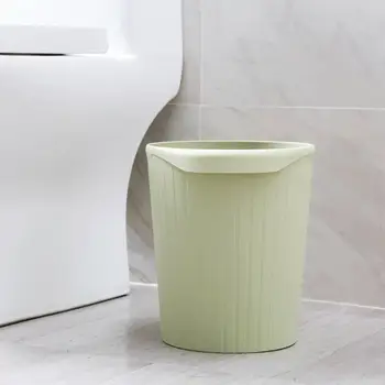 

1PC Strip Portable Garbage Cans Without Lid Bathroom Kitchen Round Plastic Waste Basket