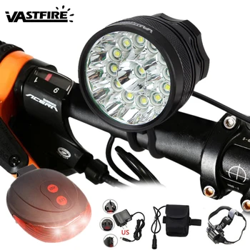 

Super Bright 25000 Lumens 13* XM-L T6 LED Bike Lamp MTB Night Cycling Handlebar Bicycle Light with Battery Set and Red Taillight