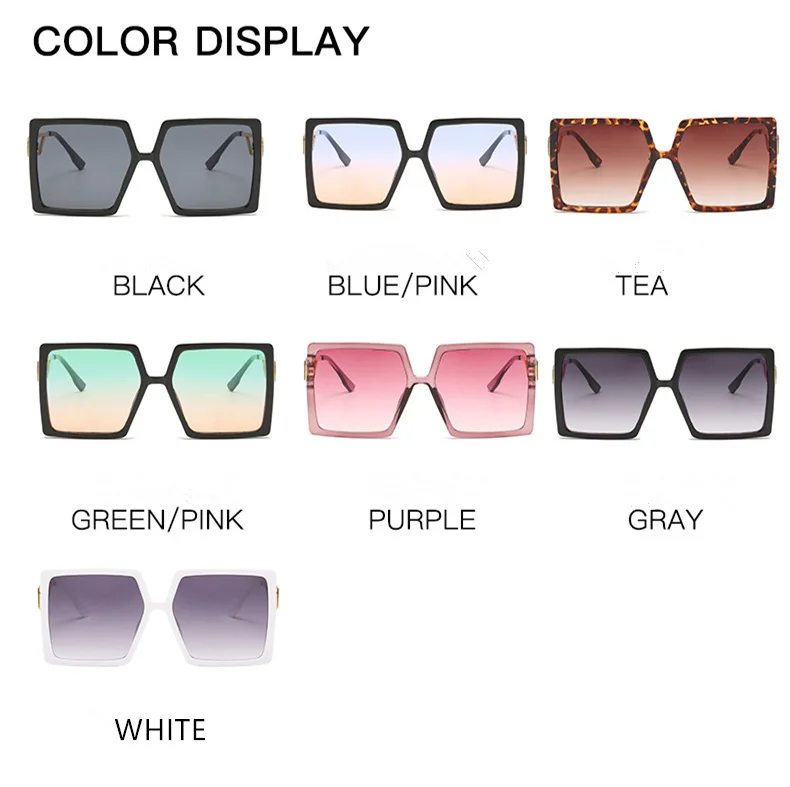 Squar Sunglasss Womn Fashion 2023  Nw Vintag Shads Mn Brand Dsign  Big Sun Glasss UV400 Ovrsizd Eywar_voghion.com