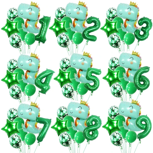 Suministros de fiesta de dinosaurios, decoración temática de fiesta de  dinosaurios, pancarta, conjunto de globos para niños, primer cumpleaños,  decoración para Baby Shower - AliExpress