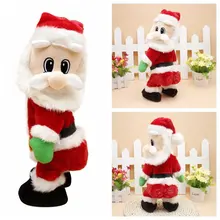 Горячая танцующий Санта-Клаус анимированная Рождественская игрушка электрический хип витая фигура танца Рождественский Декор