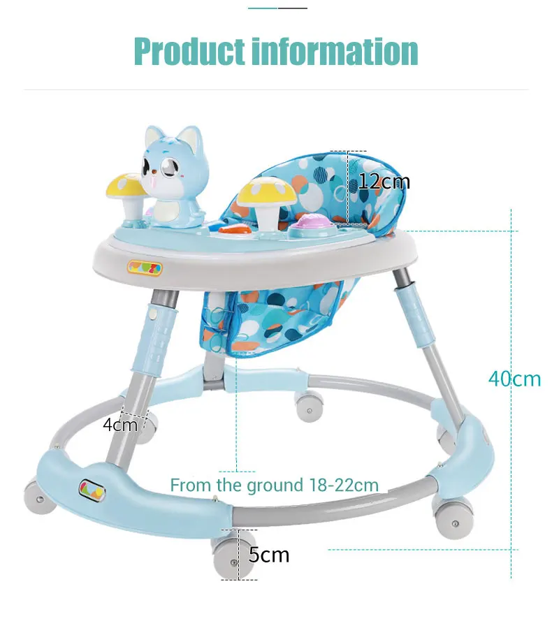 IMBABY Baby Walker Multifunctional Walker Child Learning With Wheels Musical Balance Walker Suitable For Young Children