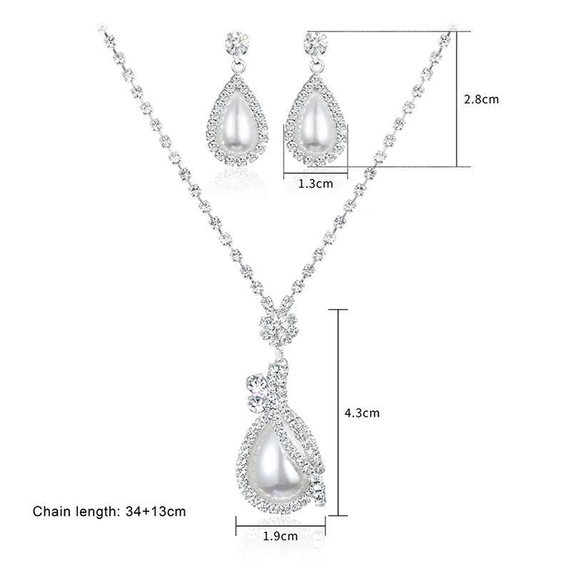 3PCS Luxury Bridal Crystal Jewelry Set