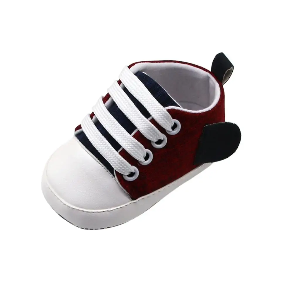 DR 1 Pair 0-18M Toddler Shoes Baby Boys Girls Soft Sole Sneakers Anti-Slip Outdoor Walking Shoes Casual Canvas Shoes - Цвет: DR