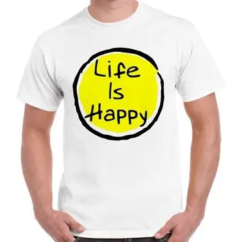 

Life Is Happy Always Sunny Cool Positive Funny Vintage Retro T Shirt 285