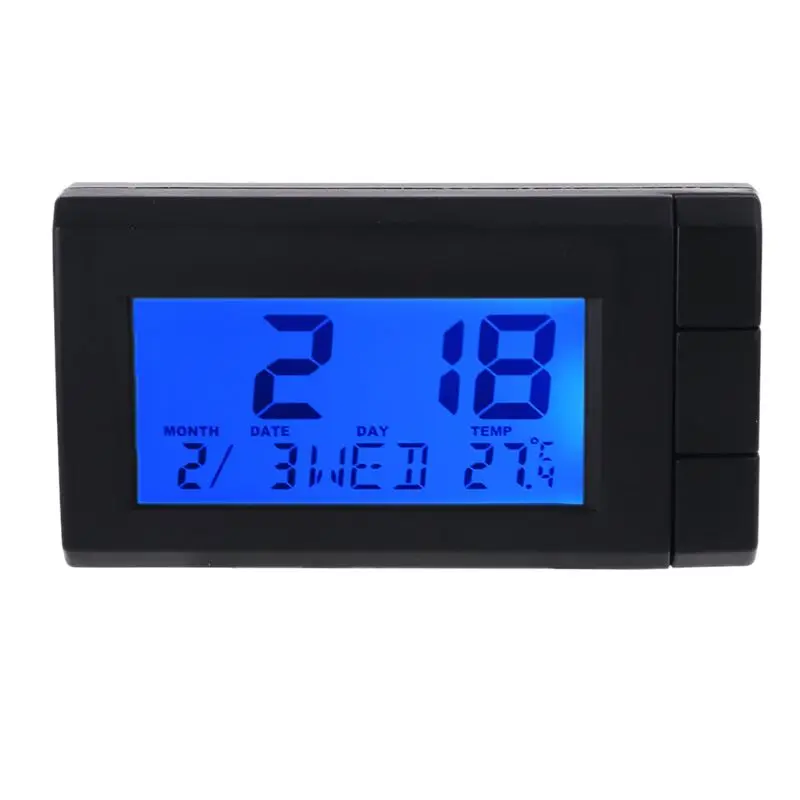 

CT66 Car Thermometer Clock Digital Clock Mini Auto Watch Automotive Month Date Thermometer Color Backlight Decoration Ornament