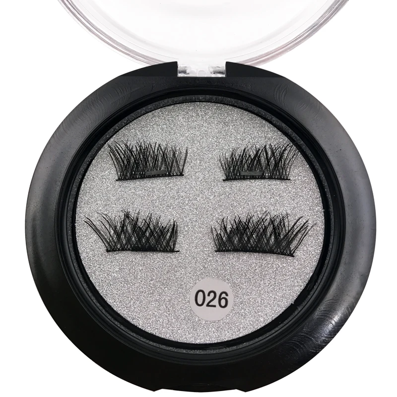 1 Pair Magnetic EyeLashes Natural Hair Mink Lashes 3D Mink Fake Lash 100% Dramatic EyeLashes 1 Box Magnetic fake eyelashes