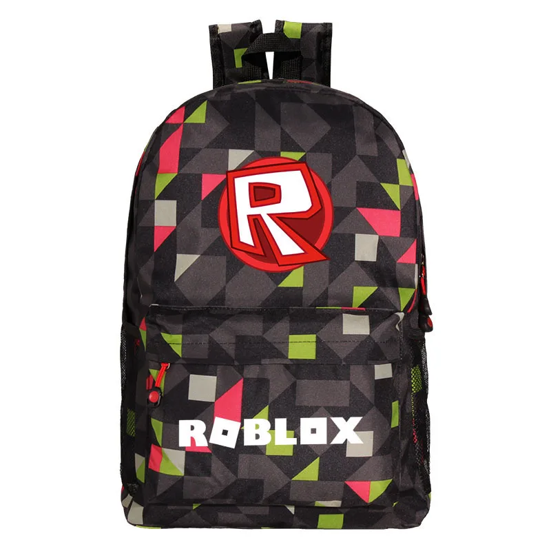 

Game Roblox Related School Bag Canvas Backpack Street Stylish Fashion Backpack Men's And Women's-Style Plaid School Bag
