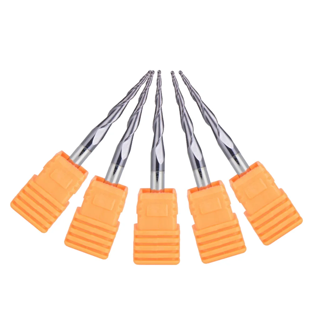 5 шт. карбид вольфрама сферические концевые фрезы Два флейты для режущих инструментов с ЧПУ