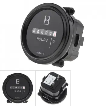 

2 Inch DC 8-80V Round Mechanical Hour Meter Counter Timer Hourmeter for Race Car Boat Generator Diesel Gasolin Petrol Engine