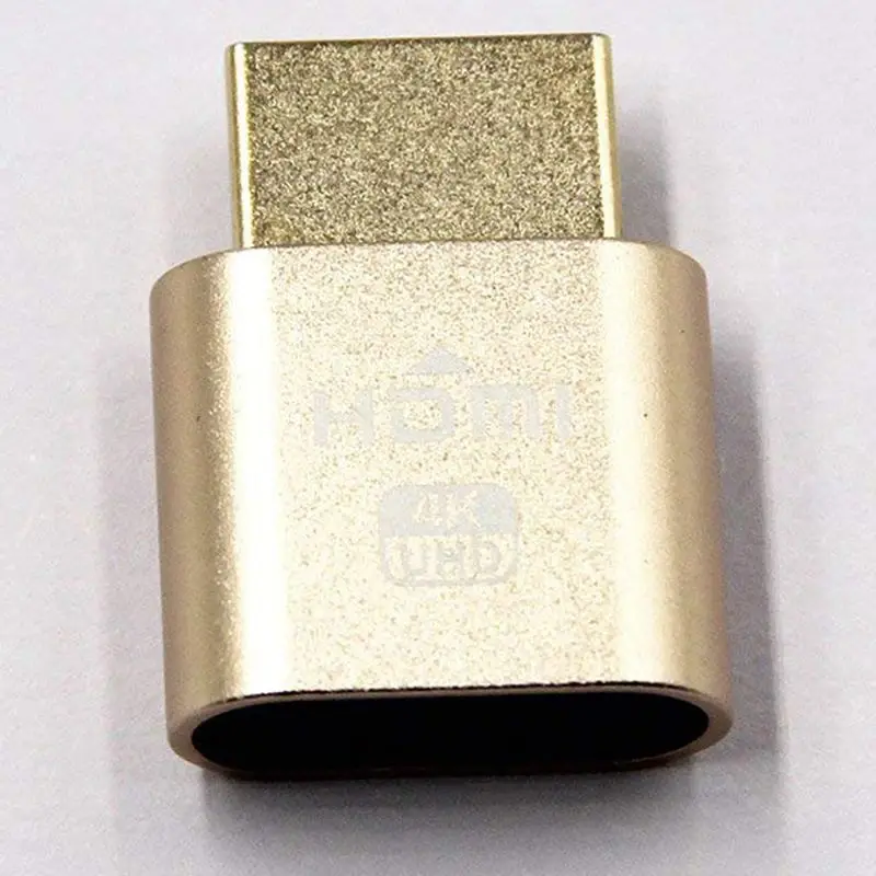 VGA адаптер виртуального дисплея HDMI 1 4 DDC EDID пустышка эмулятор отображения (золото)|
