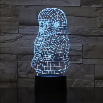 

3D Lamp The Pharaohs of Egypt Color Changing with Remote Battery Operated Personalized Present 3d Optical Led Night Light Lamp